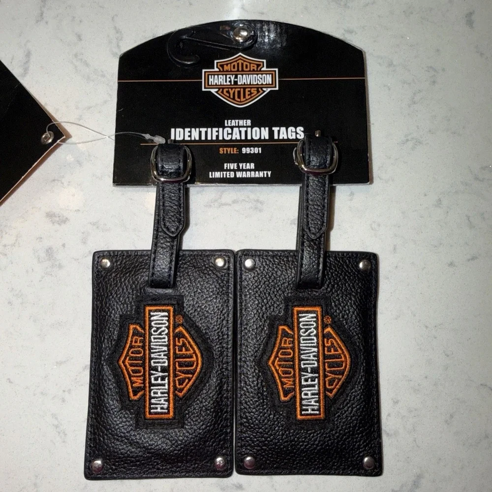 Harley Davidson Luggage Tag Lot Of 2 Identification Tags